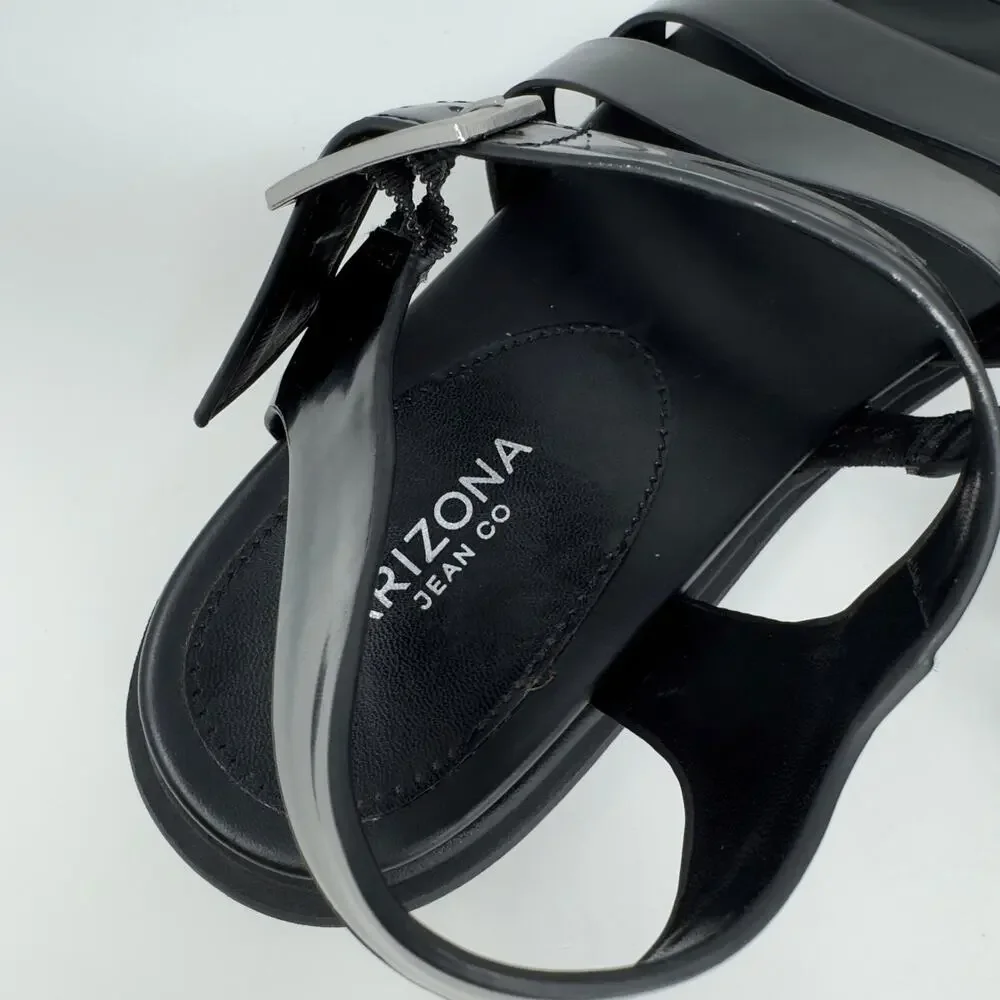 Arizona Women's Black Augie Strap Sandals 9